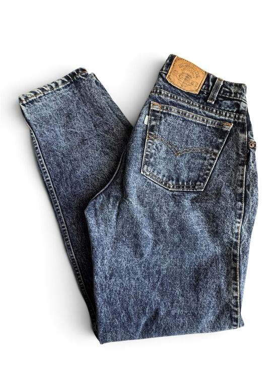 Levi's Denim - Vintage 80s Levis White Tab Acid Wash Pleated High Waist Jeans Made in USA W30